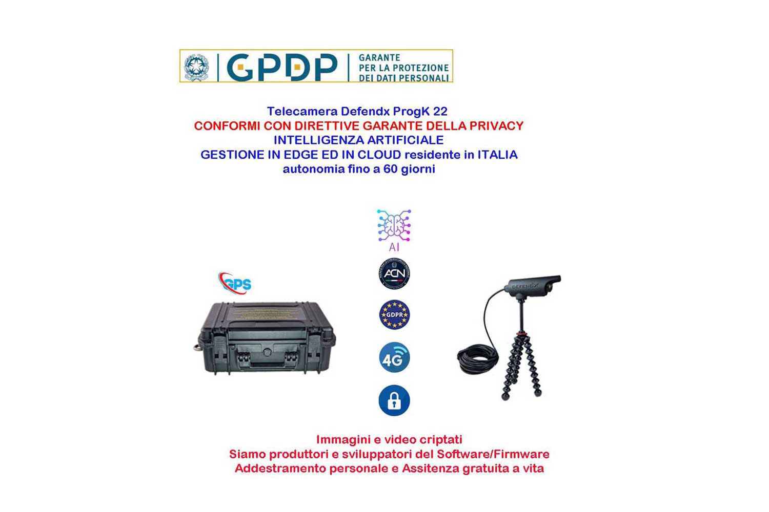 Videosorveglianza mobile 4G Progk22 Cloud Criptata