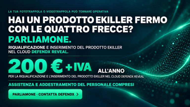 Assistenza Ekiller: riqualificazione e inserimento del prodotto nel cloud DEFENDX Reveal a 200 € + IVA all’anno, con assistenza e addestramento del personale inclusi.