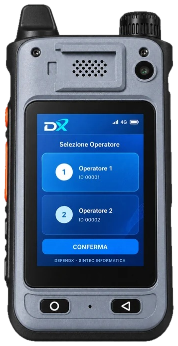 HdbMAX 7 4G con schermata di selezione operatore e identificazione dell'agente